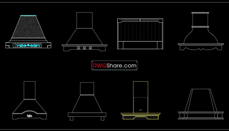 19.Kitchen Hood AutoCAD blocks free download