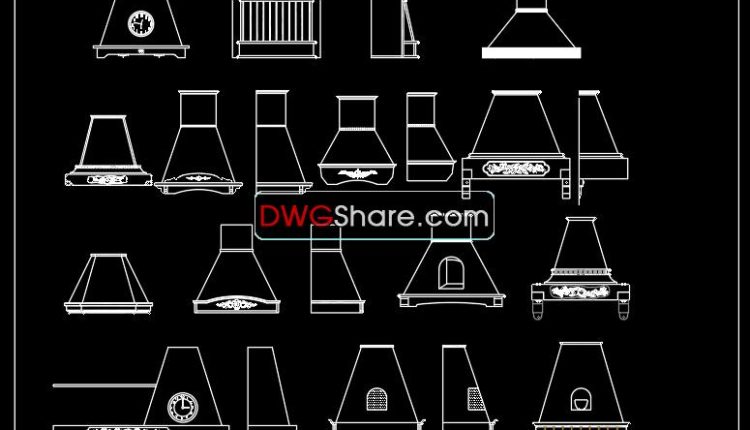 20.Kitchen Hood AutoCAD blocks free download
