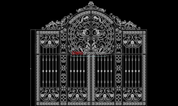 49.Gate design AutoCAD blocks free download