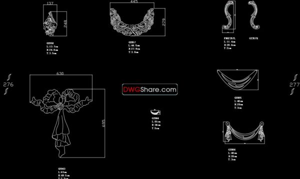 48.Neoclassical Style Decor CAD Design Elements