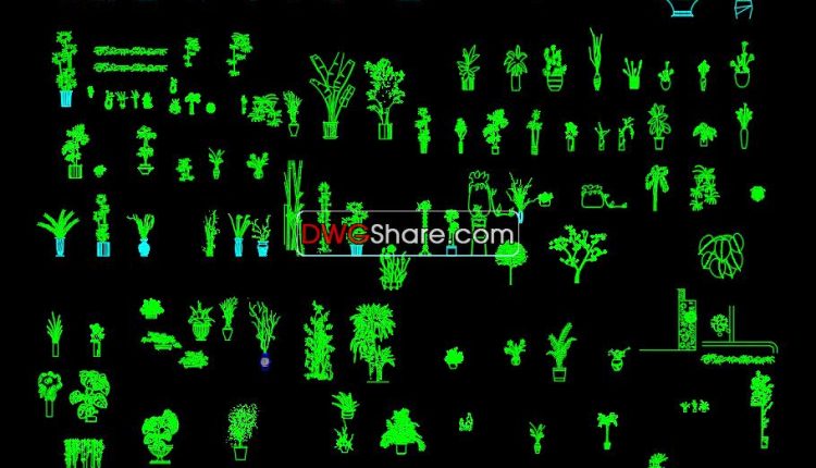 19.Tree AutoCAD blocks free download