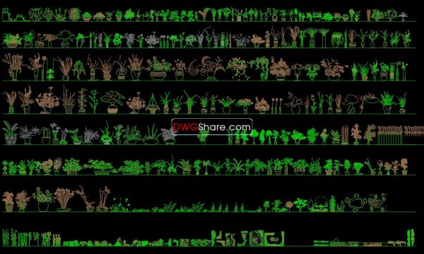 21.Tree AutoCAD blocks free download