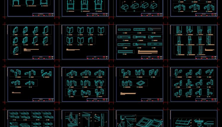 24.Autocad Mortise and tenon detail Blocks free download (1)