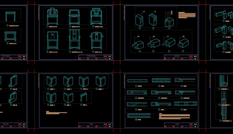 24.Autocad Mortise and tenon detail Blocks free download (2)
