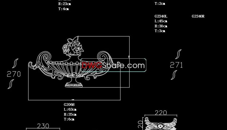 54.Neoclassical Style Decor CAD Design Elements