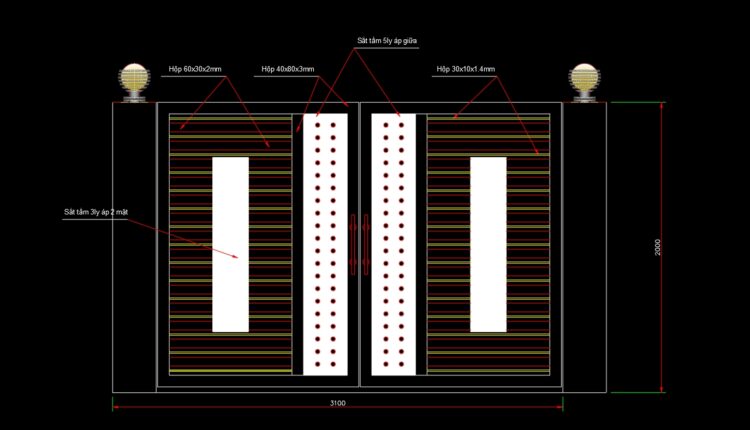 60.Gate design AutoCAD blocks free download
