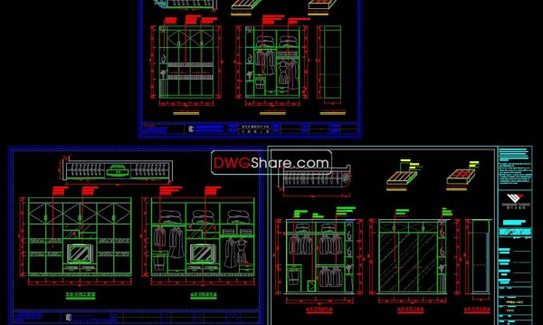 10.Wardrobe AutoCAD blocks free download
