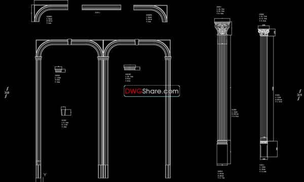 57.Neoclassical Style Decor CAD Design Elements