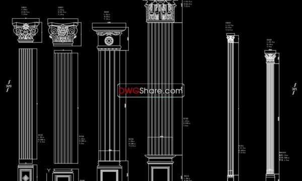 58.Neoclassical Style Decor CAD Design Elements