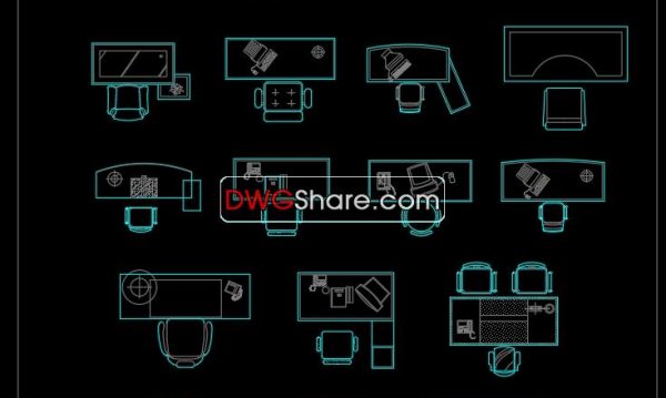 5 years ago
                

                
             2,9186.Office furniture plan view AutoCAD blocks free download