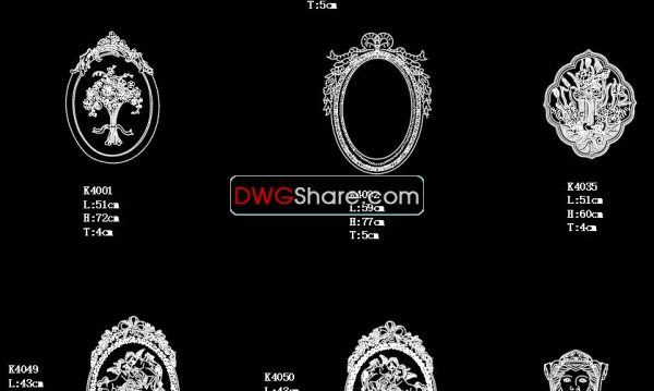 62.Neoclassical Style Decor CAD Design Elements