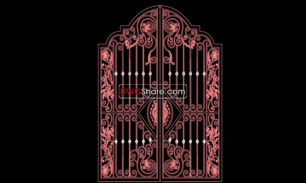64.Gate design AutoCAD blocks free download