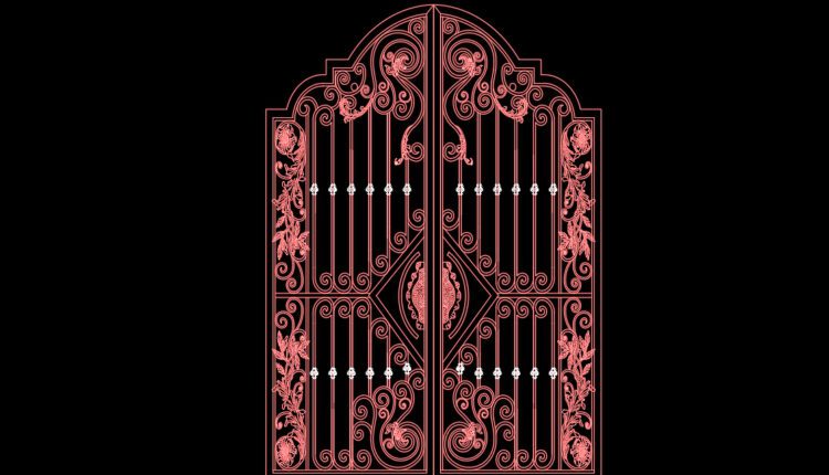 64.Gate design AutoCAD blocks free download