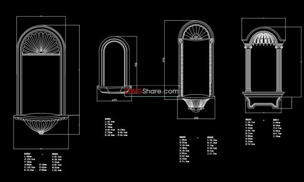 65.Neoclassical Style Decor CAD Design Elements