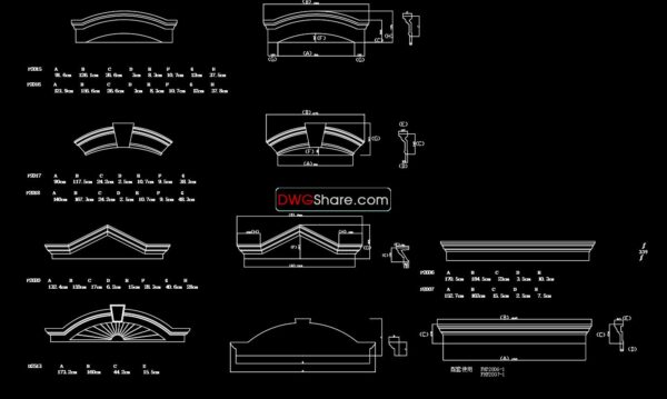 68.Neoclassical Style Decor CAD Design Elements