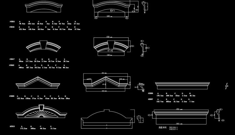 68.Neoclassical Style Decor CAD Design Elements