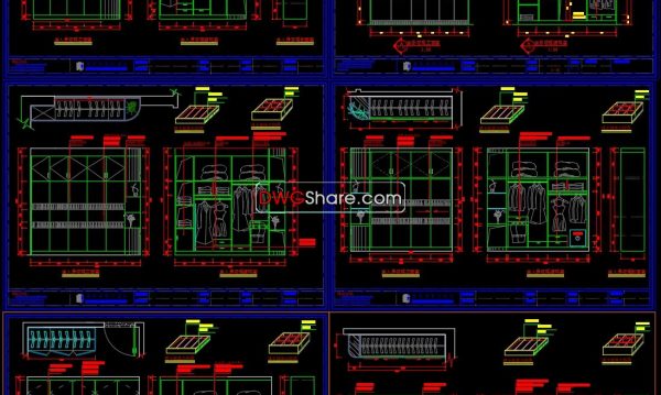 7.Wardrobe AutoCAD blocks free download
