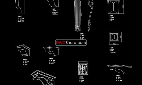 70.Neoclassical Style Decor CAD Design Elements
