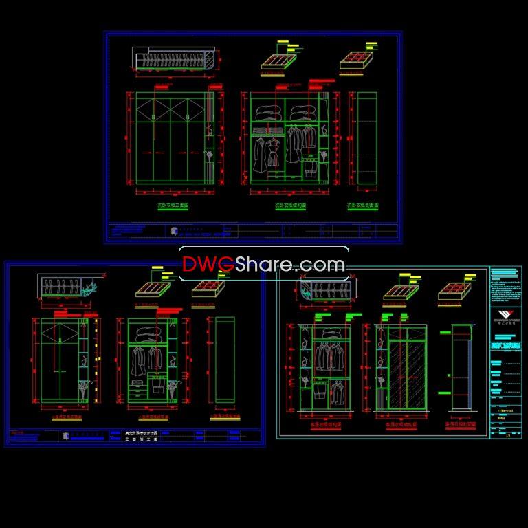 12.Wardrobe AutoCAD blocks free download
