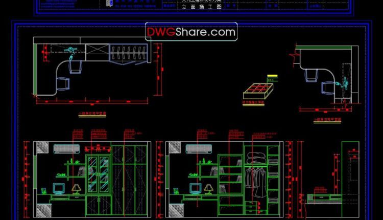 14.Wardrobe AutoCAD blocks free download