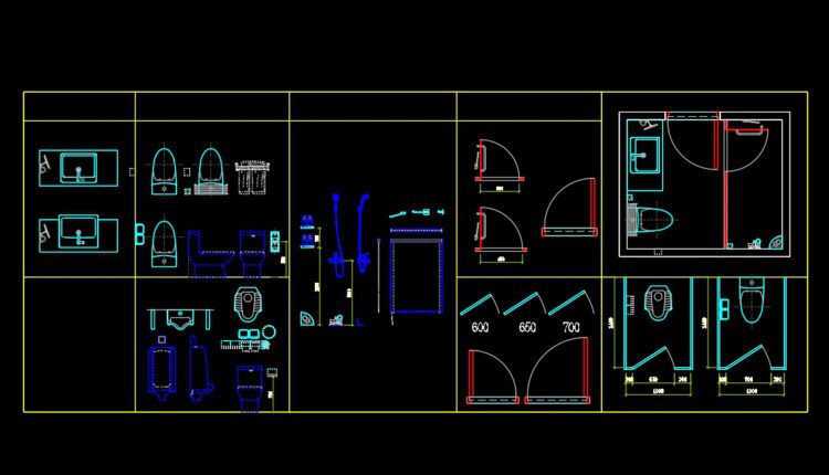 27.Bathtub free AutoCAD drawing download (1)