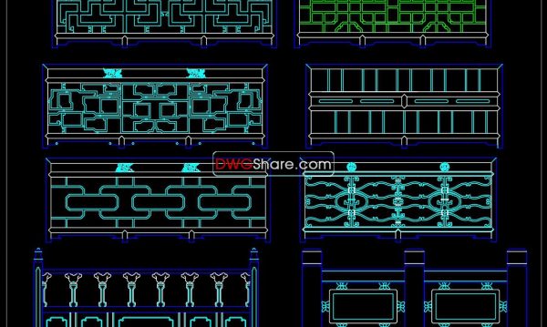36.Details handrail stairs autocad free download