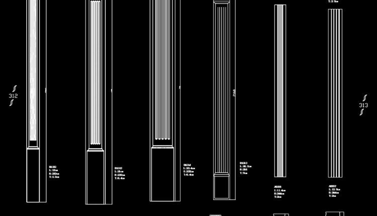 74.Neoclassical Style Decor CAD Design Elements