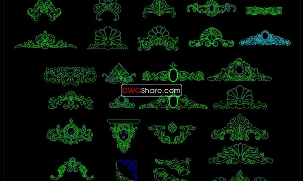 79.Neoclassical Style Decor CAD Design Elements