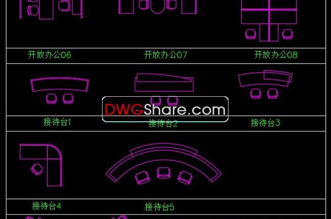 10.Office furniture plan view AutoCAD blocks free download