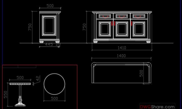 13.Classic Furniture CAD Blocks free download