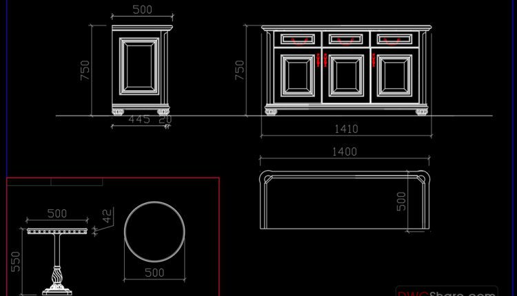 13.Classic Furniture CAD Blocks free download