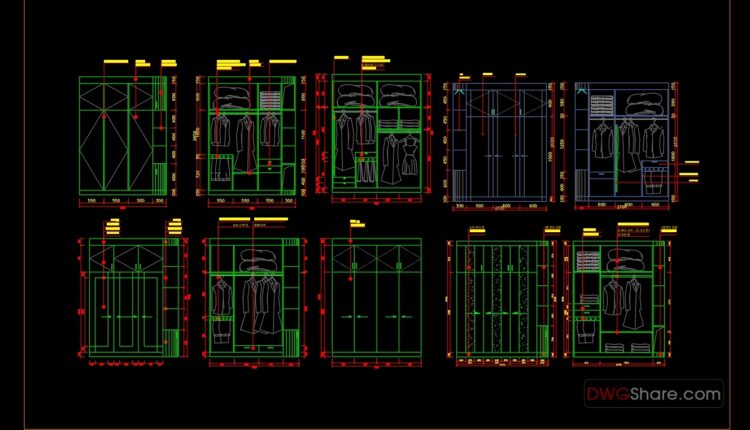 15.Wardrobe AutoCAD blocks free download (3)