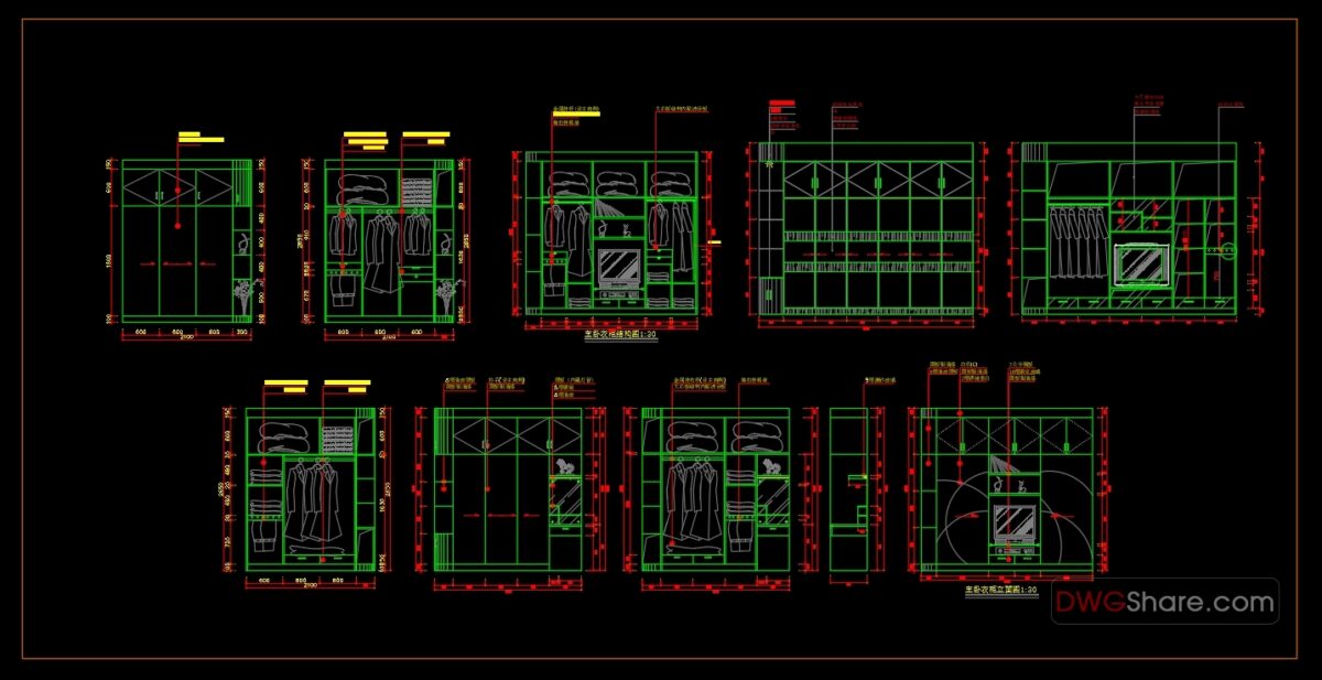 15.Wardrobe AutoCAD blocks free download