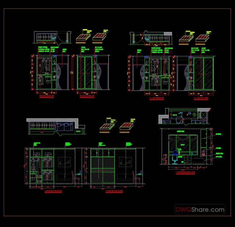 16.Wardrobe AutoCAD blocks free download