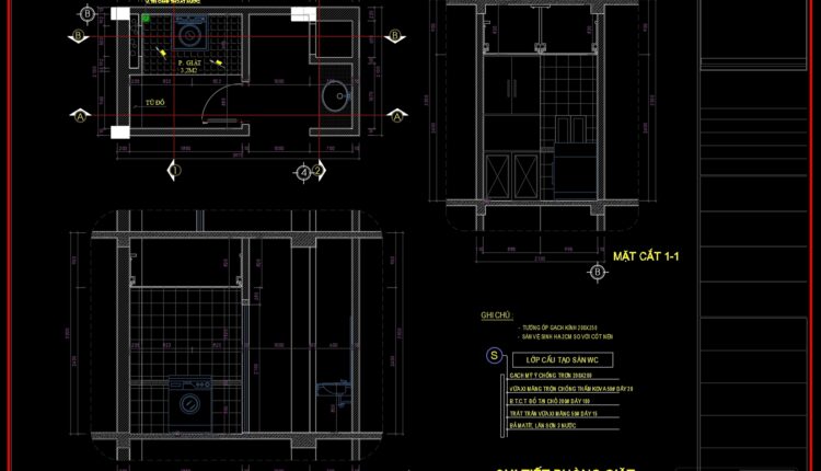 28.Structural details of a module of bathrooms (3)