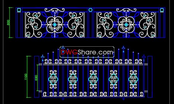 40.Details handrail stairs autocad free download
