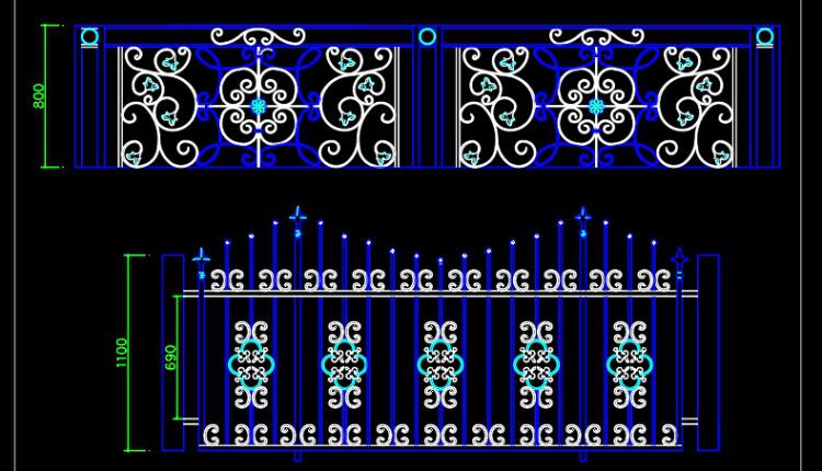 40.Details handrail stairs autocad free download
