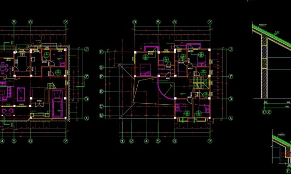 54.House Plan Design AutoCAD File Free download