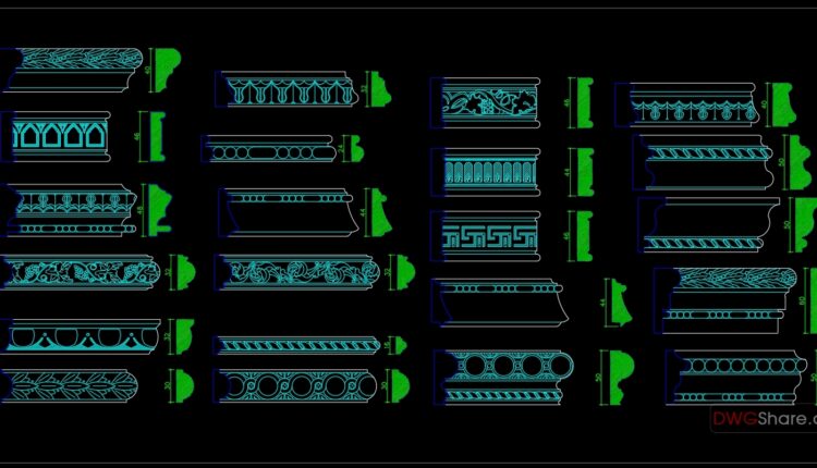 84.Neoclassical Style Decor CAD Design Elements (1)