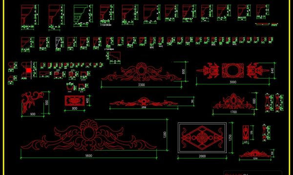 85.Neoclassical Style Decor CAD Design Elements