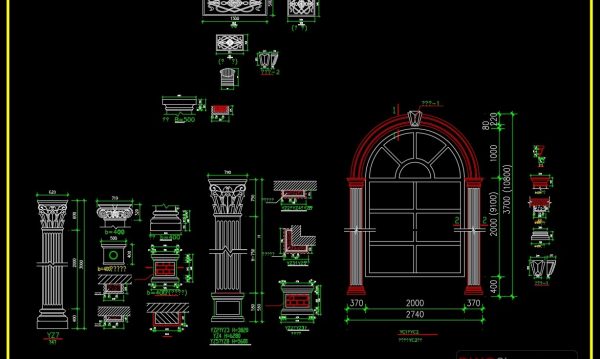 87.Neoclassical Style Decor CAD Design Elements