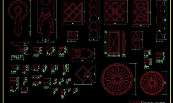 88.Neoclassical Style Decor CAD Design Elements