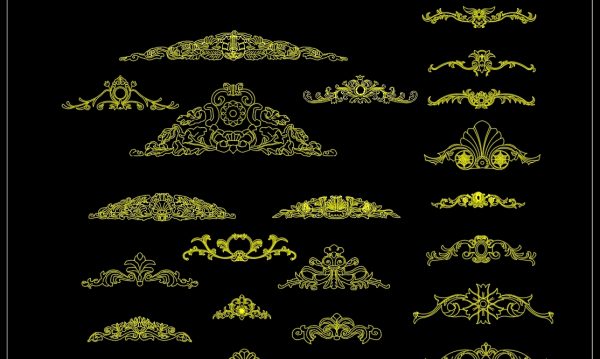 89.Neoclassical Style Decor CAD Design Elements