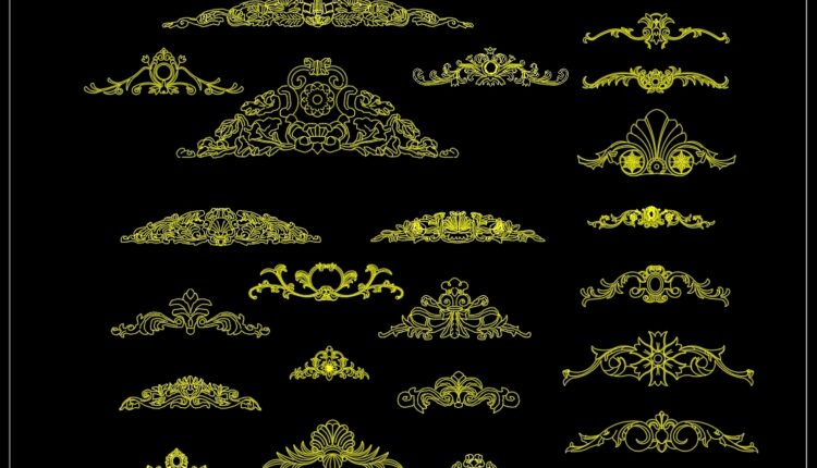 89.Neoclassical Style Decor CAD Design Elements