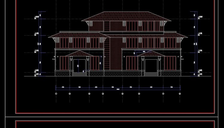 Modern Villa 500 sqm AutoCAD File Free Download (3)