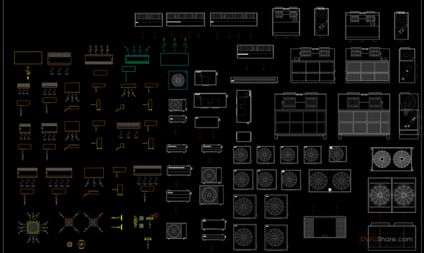 10.Fan coil unit AutoCAD blocks free download