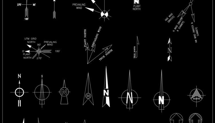 12.Wind rose Cad Blocks free download
