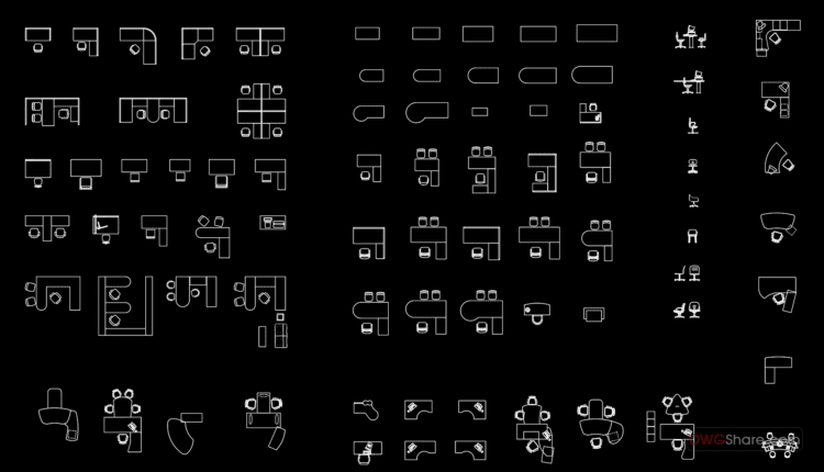 14.Office Furniture CAD Blocks