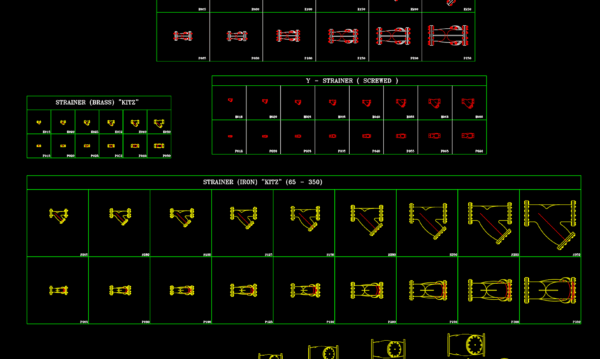 15.Strainer Autocad Drawing Free Download