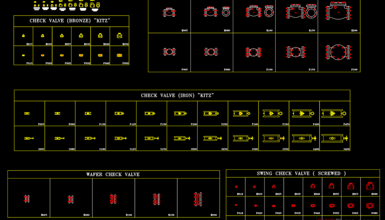 17.Check Valve Autocad Drawing Free Download